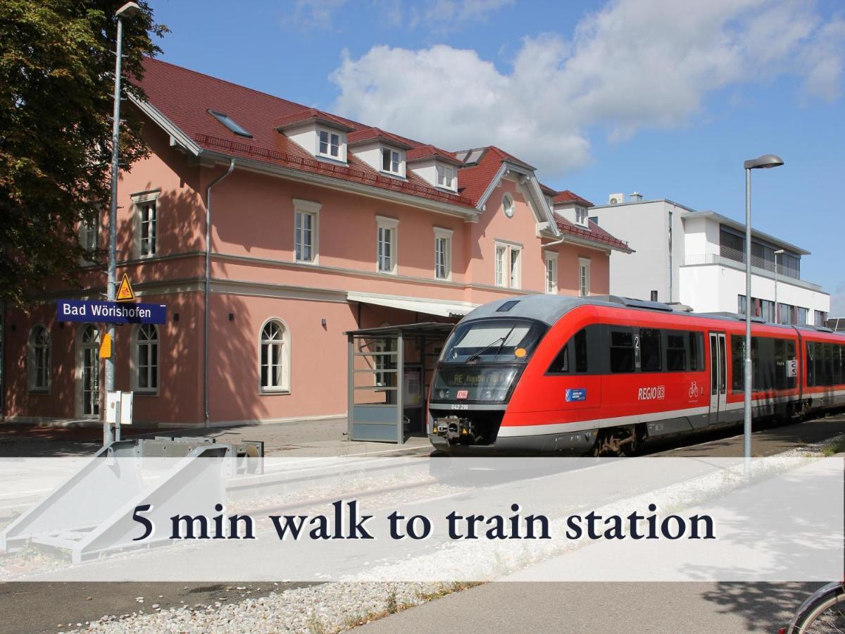 Sehr Gemuetliche Ferienwohnung In Bester Lage Mit Grossem Sonnenbalkon L Innenstadtnaehe L 1 Minute Zum Bahnhof L Kueche L Tv L Free-Wlan L Willkommen Im Hallo!-Apartment 8 Bad Wörishofen Exterior foto